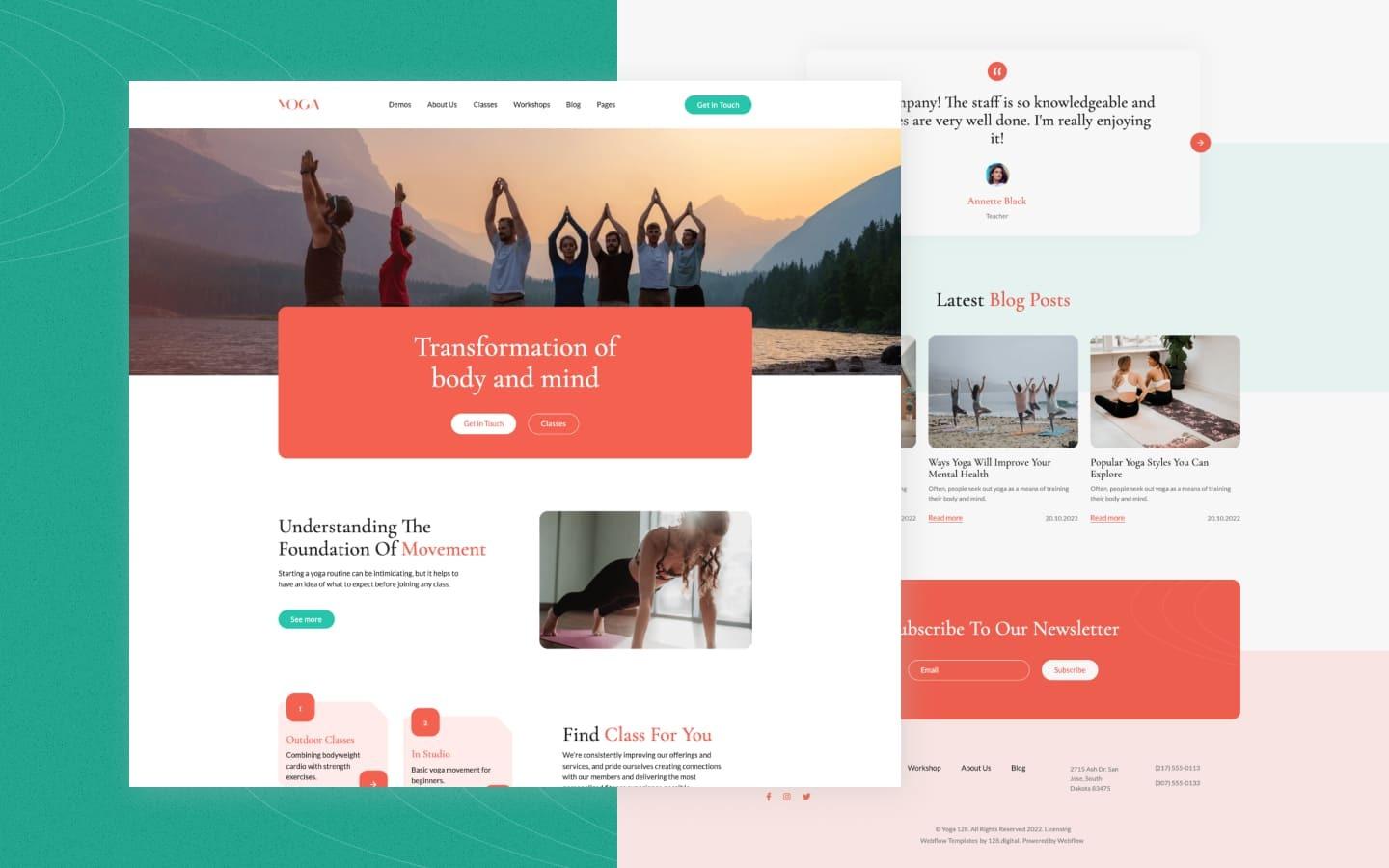 Yoga 128 - Fitness and Yoga Website Template