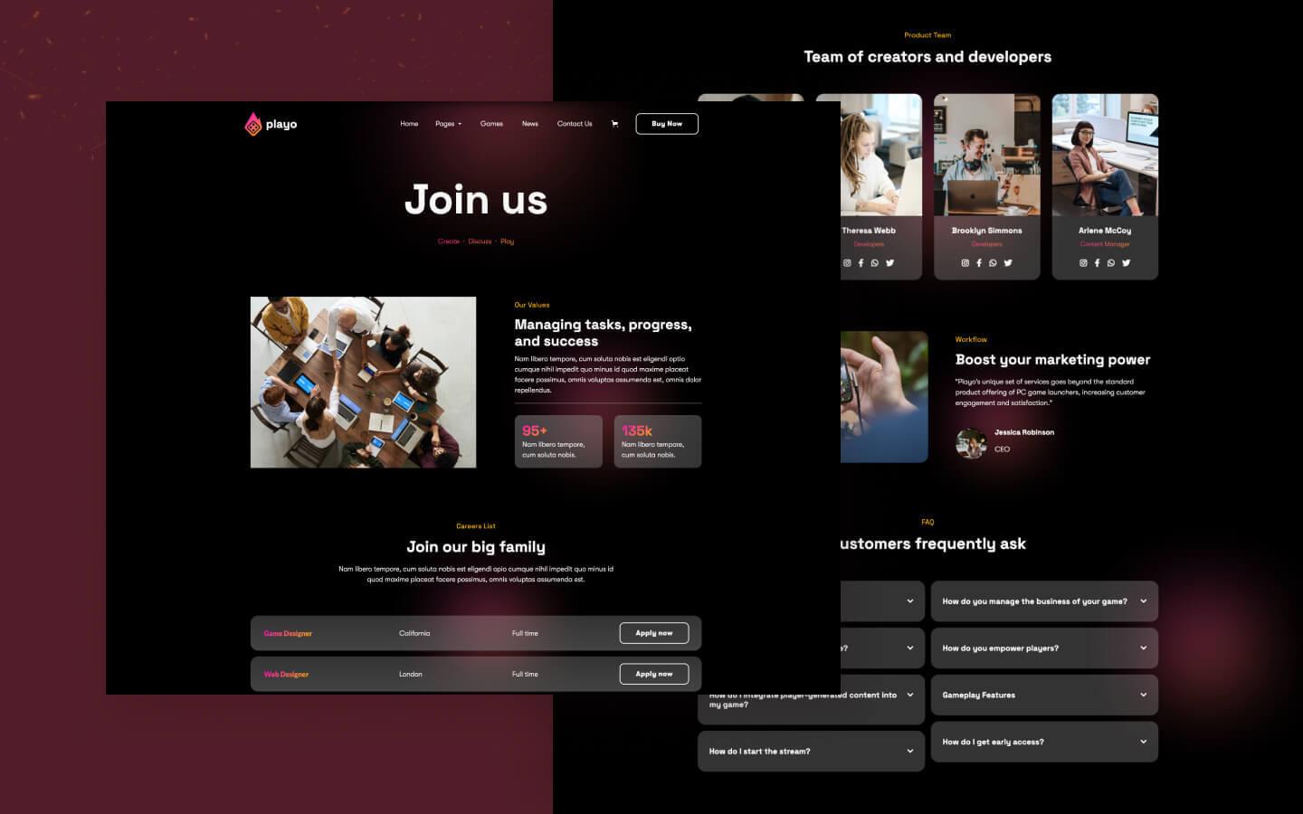 Playo 128 - Game Website Template