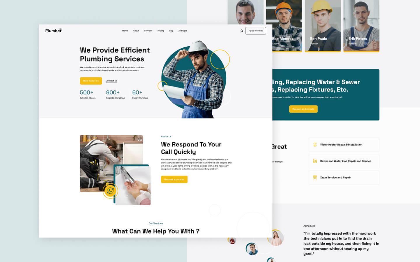 Plumber 128 - Plumbing and Repairing Website Template