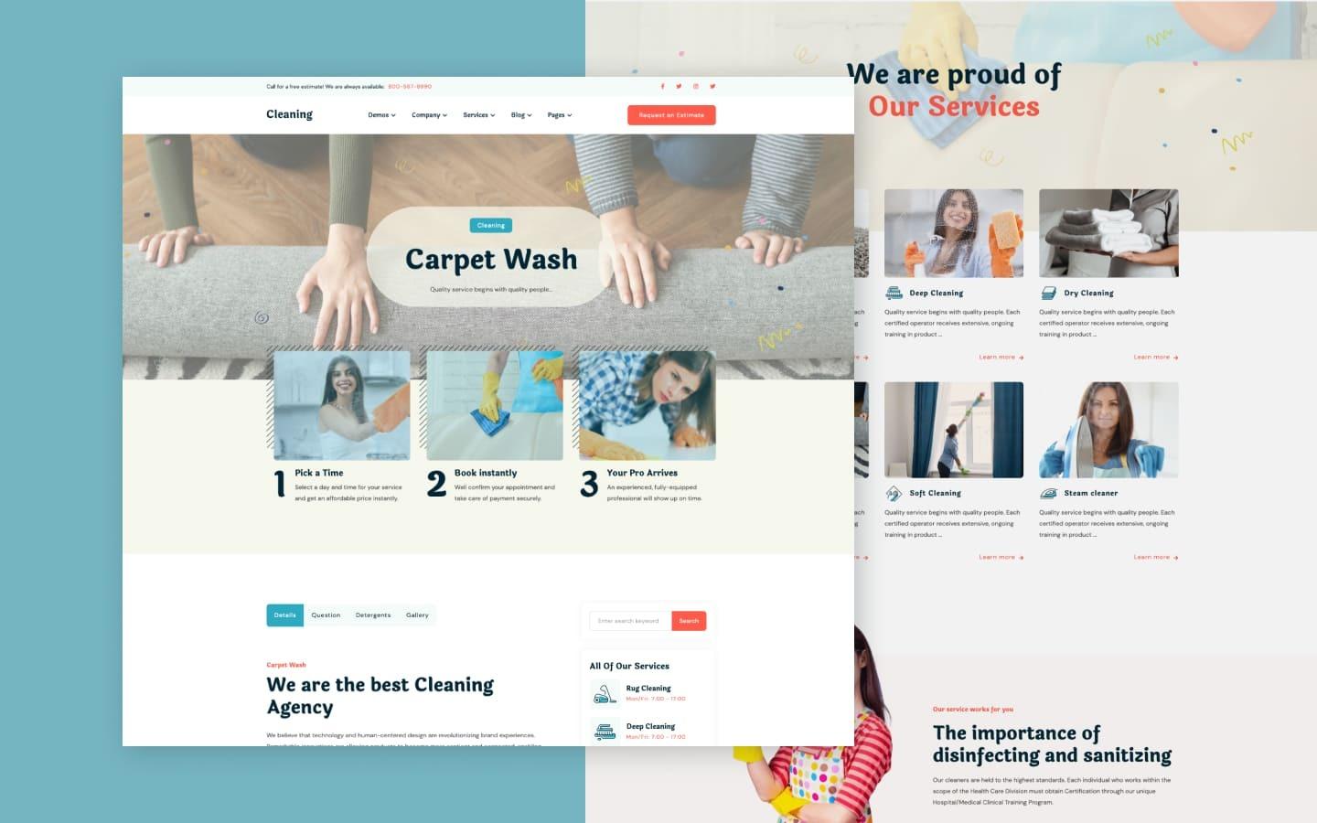 Cleaning 128 - Cleaning Services Website Template