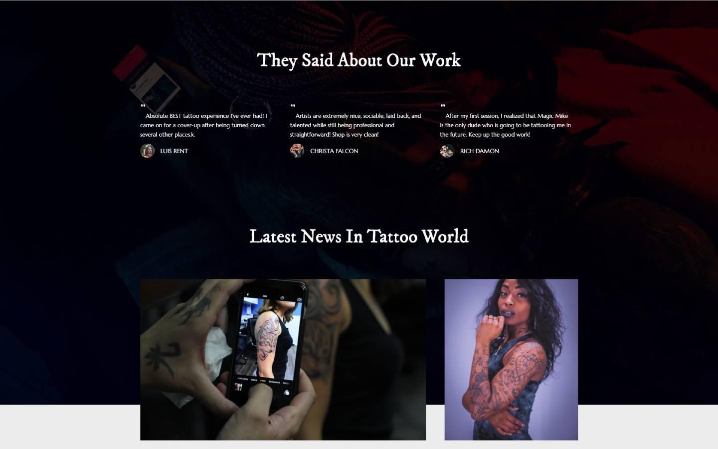 Tattoo 128 - Tattoo Website Template