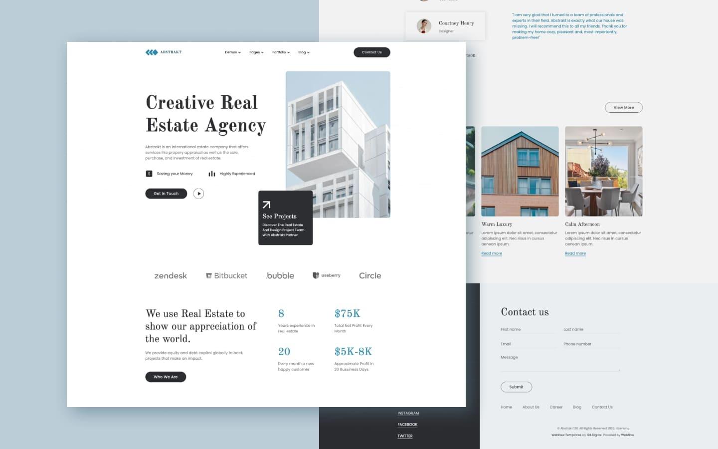 Abstrakt 128 - Real Estate Website Template