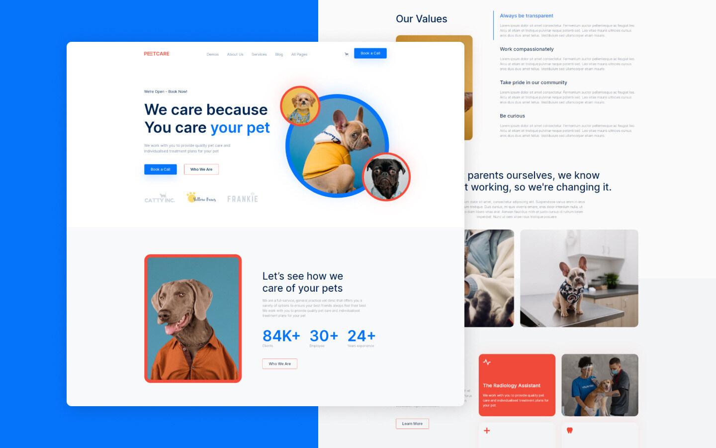Petcare 128 - Veterinary Website Template