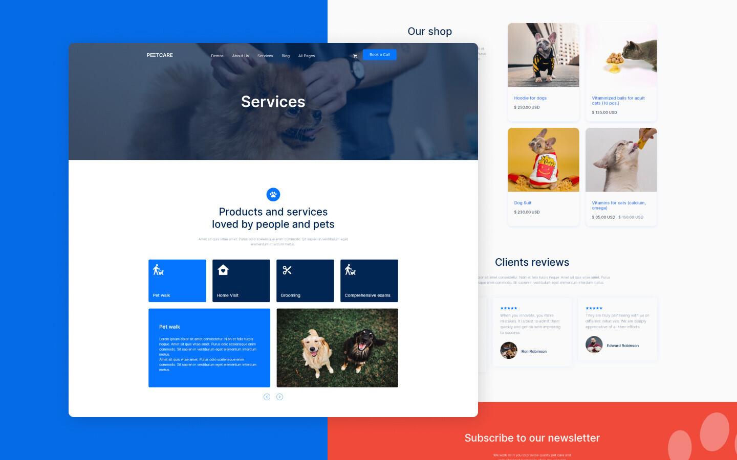 Petcare 128 - Veterinary Website Template