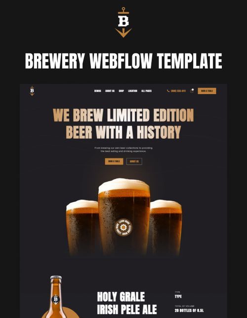 Brewery 128 - Beer and Pub Website Template