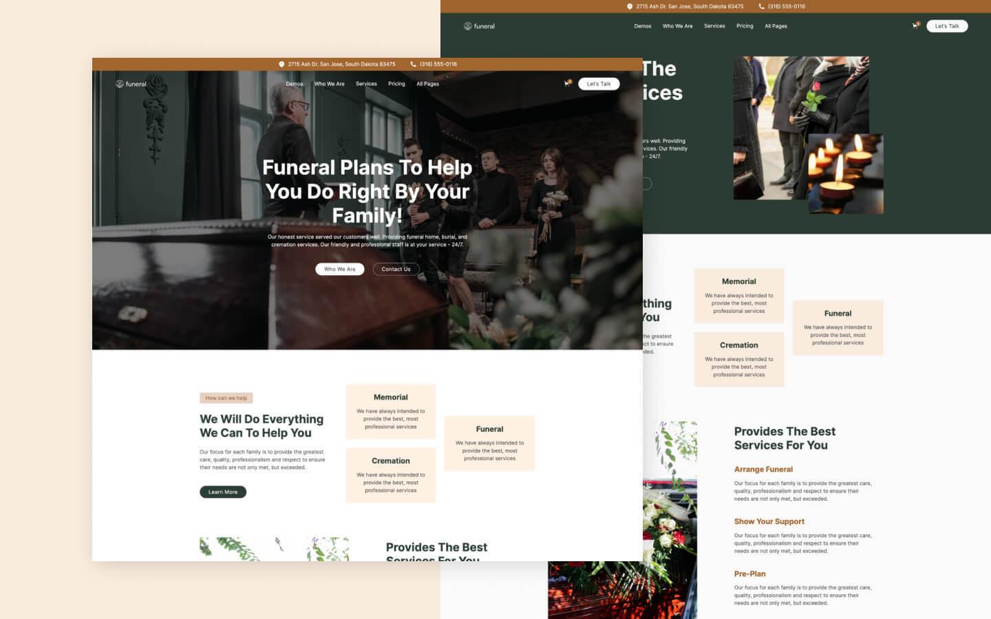 Funeral 128 - Funeral Services Website Template