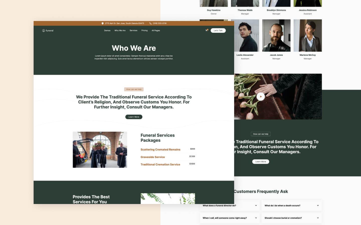 Funeral 128 - Funeral Services Website Template