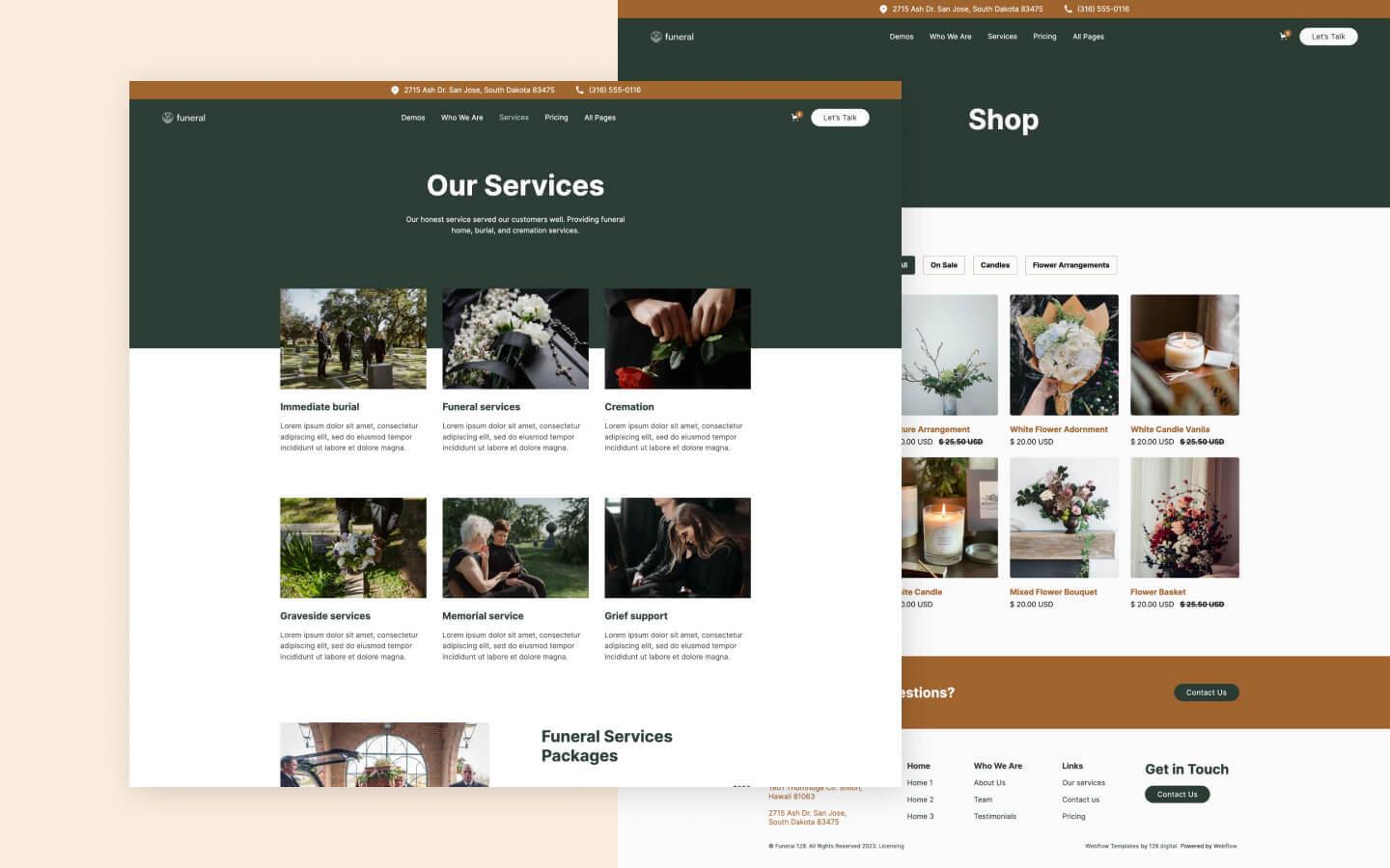 Funeral 128 - Funeral Services Website Template