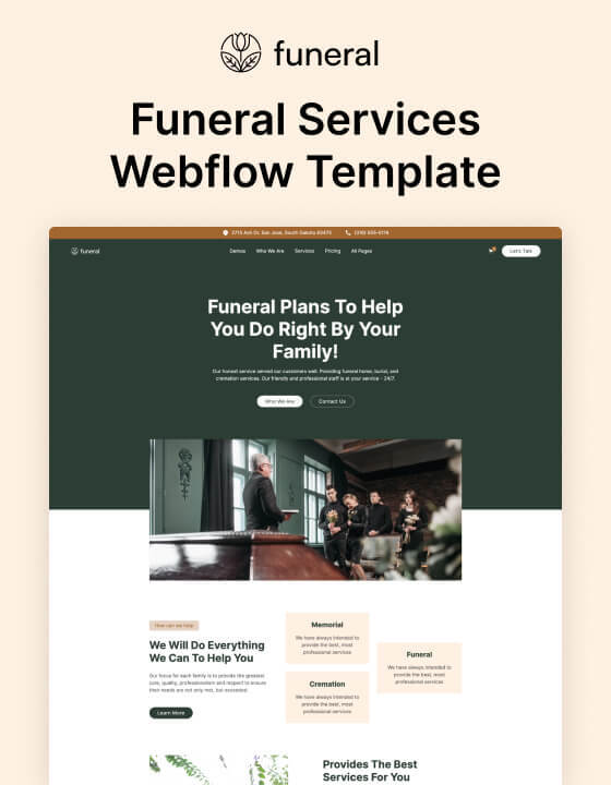 Funeral 128 - Funeral Services Website Template