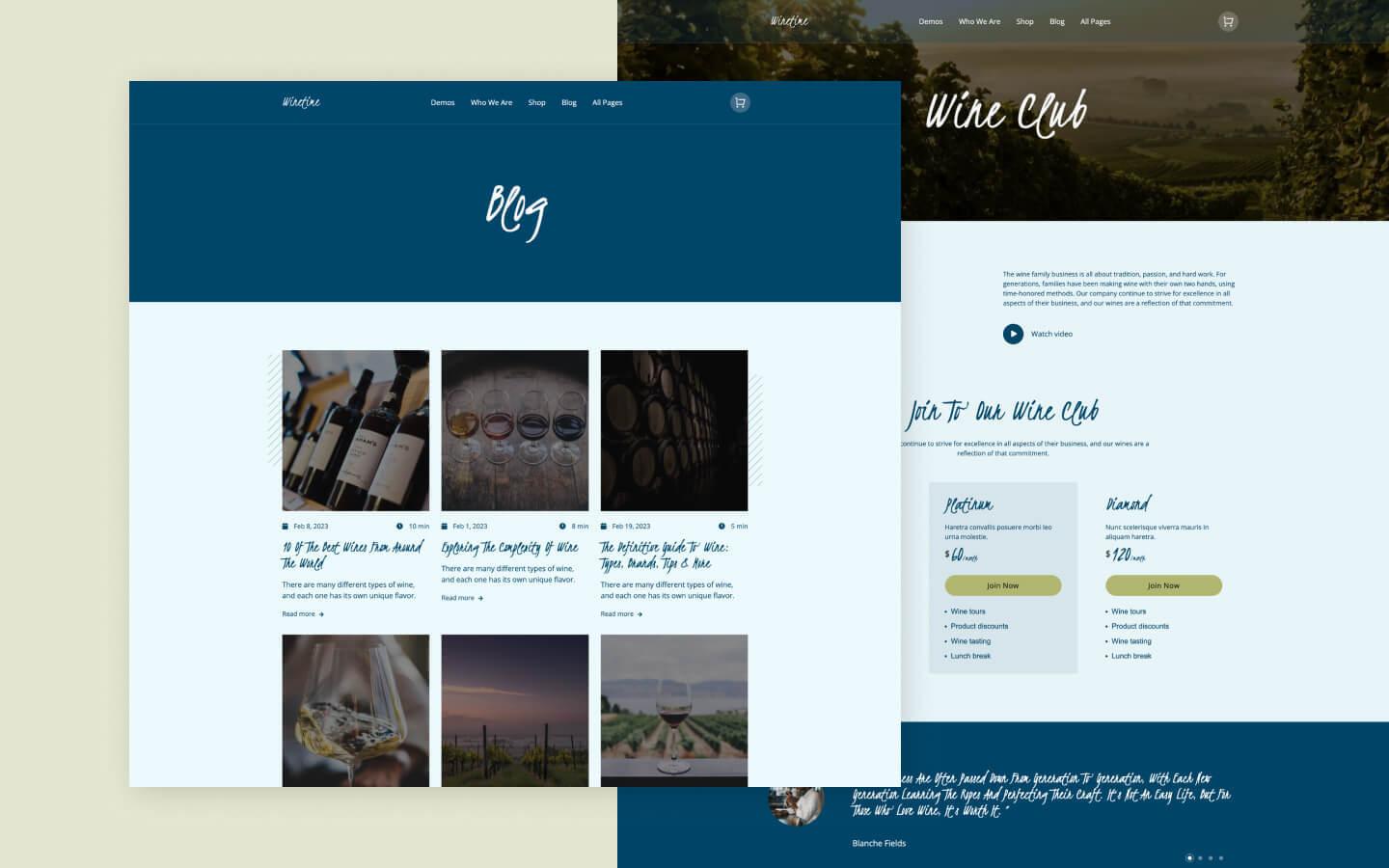 Winetime 128 - Winery and Wine Shop Website Template