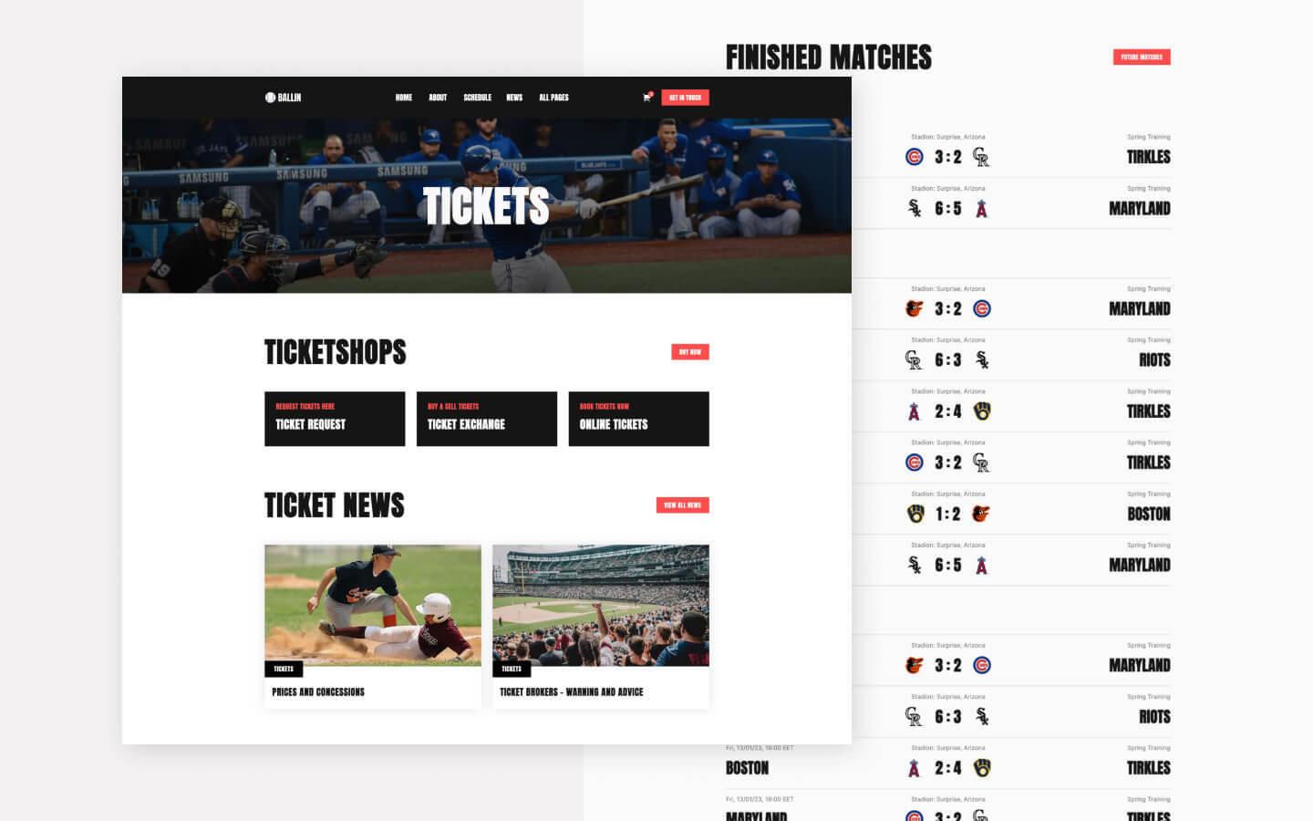 Ballin 128 - Sport Club Website Template