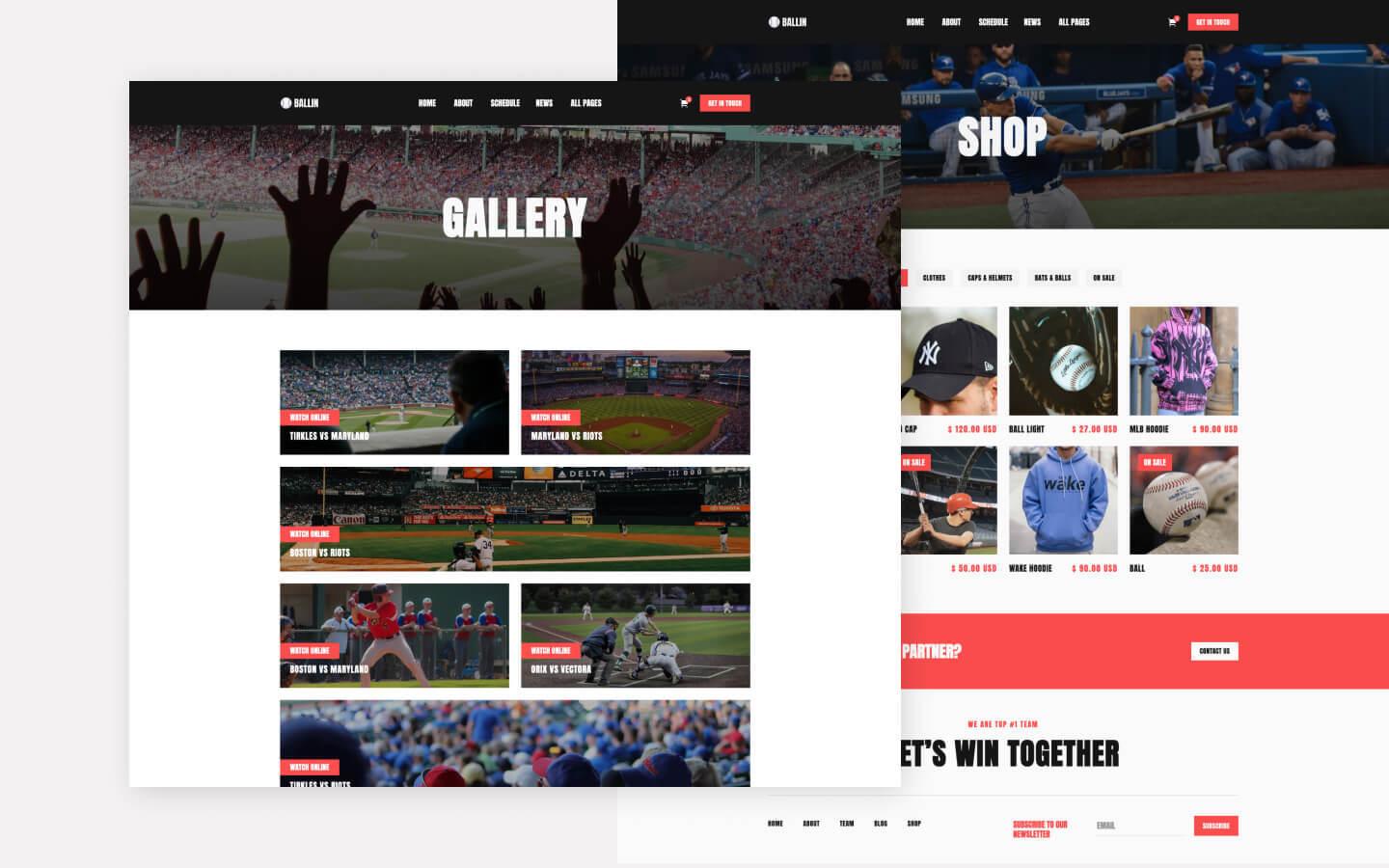 Ballin 128 - Sport Club Website Template