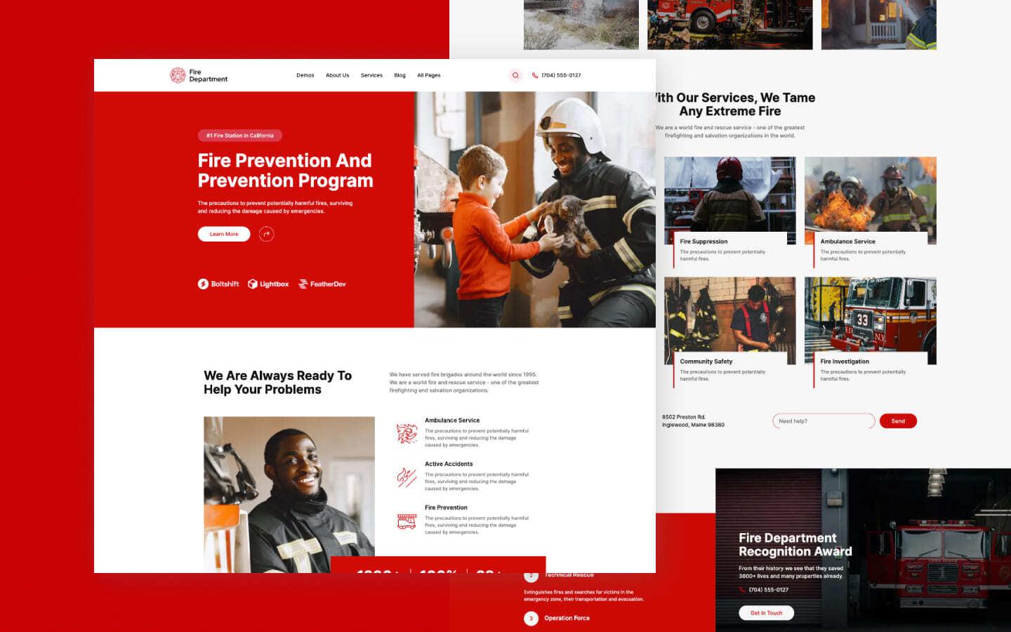 Fire Department 128 - Fire Department Website Template