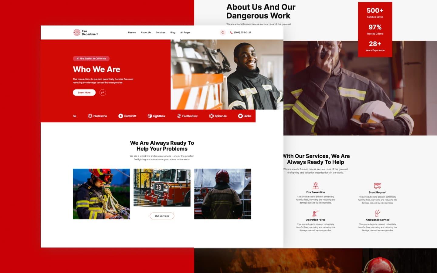 Fire Department 128 - Fire Department Website Template