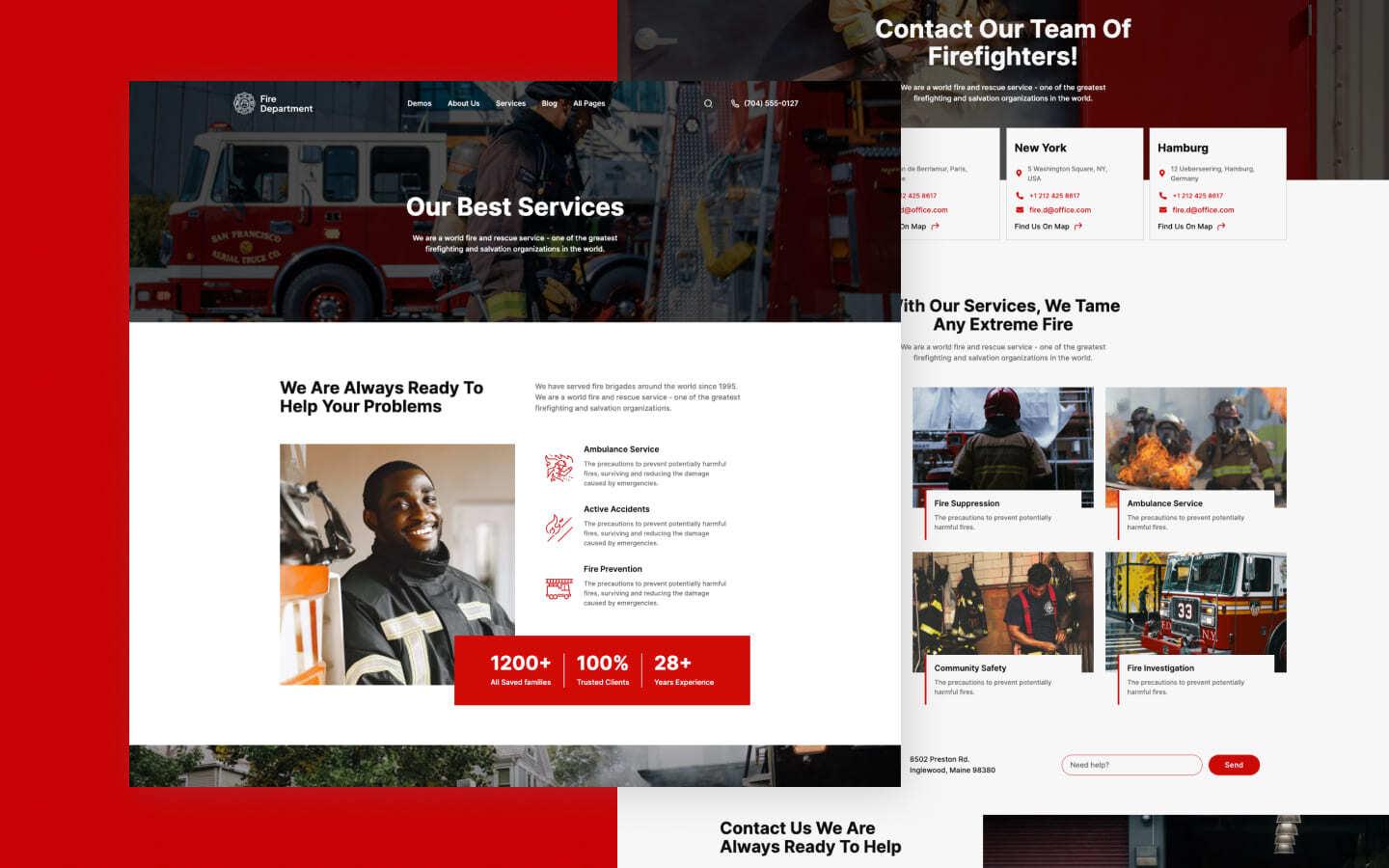Fire Department 128 - Fire Department Website Template
