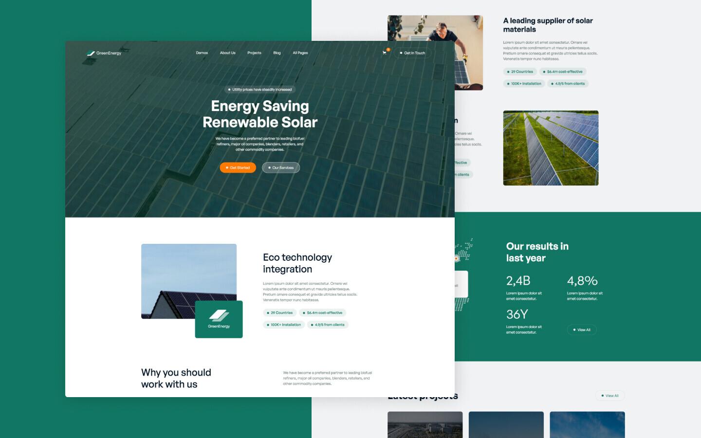 Green Energy 128 - Small Business Website Template