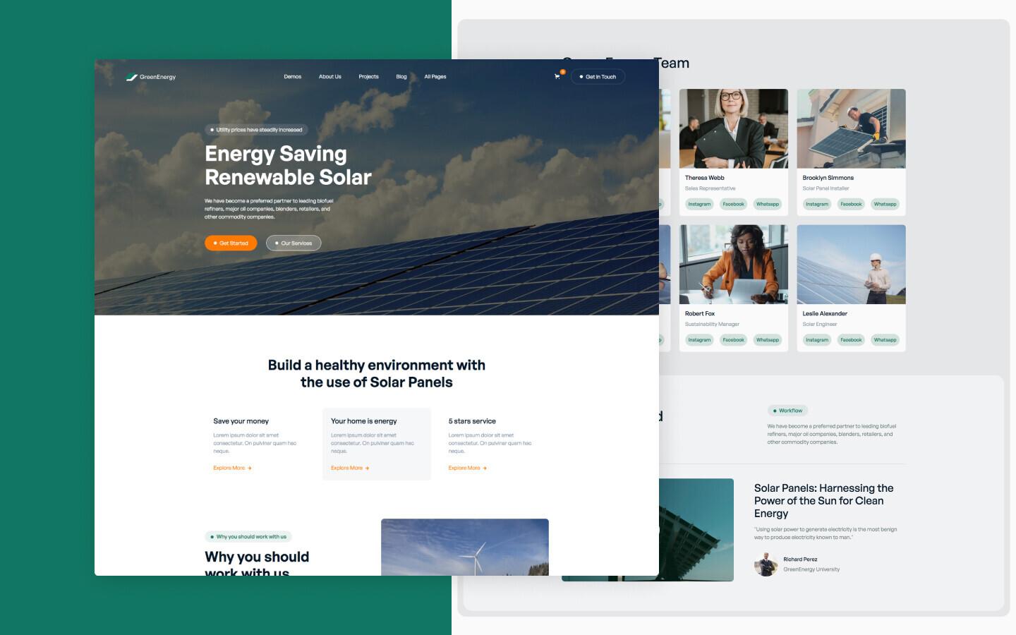 Green Energy 128 - Small Business Website Template