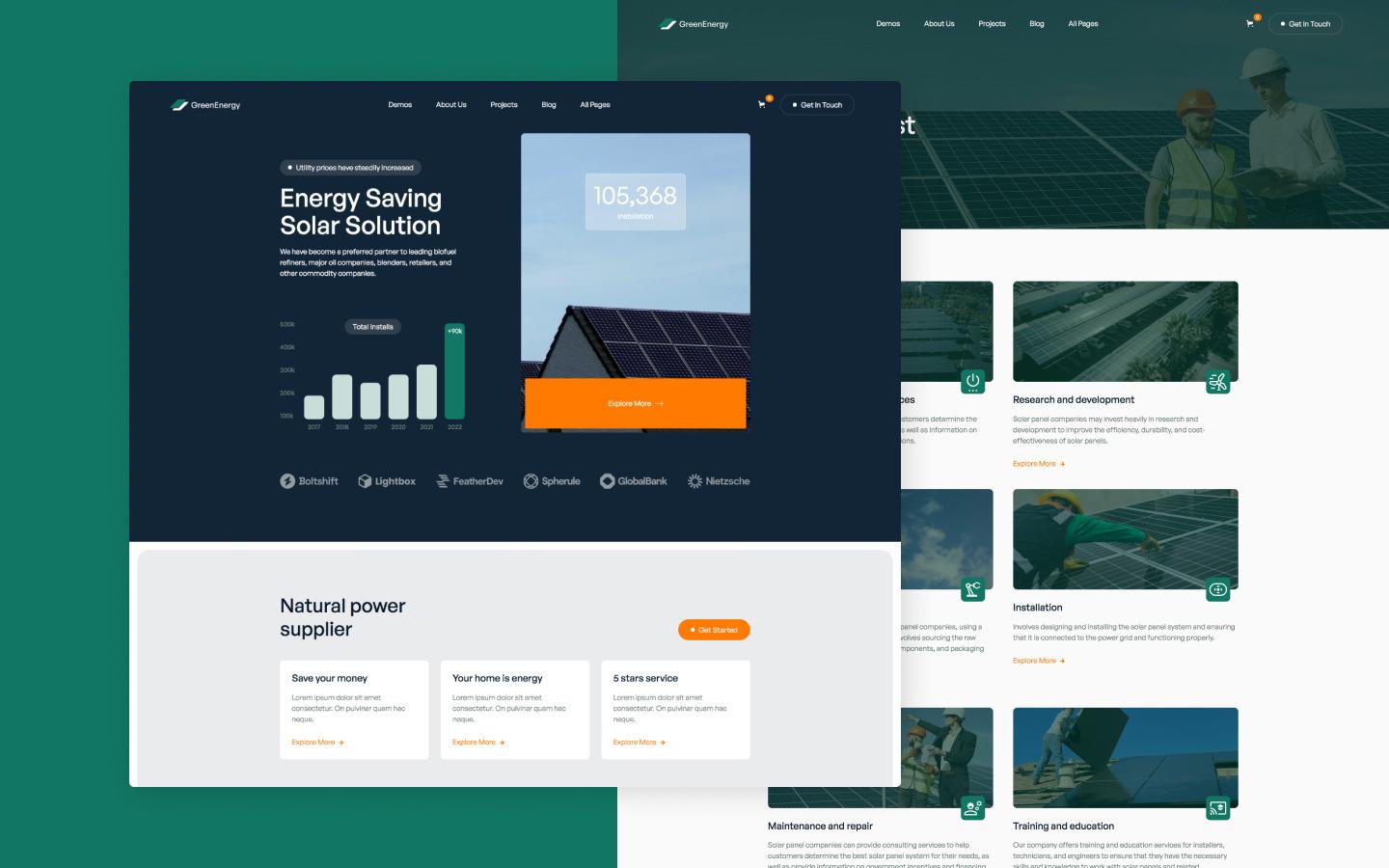 Green Energy 128 - Small Business Website Template