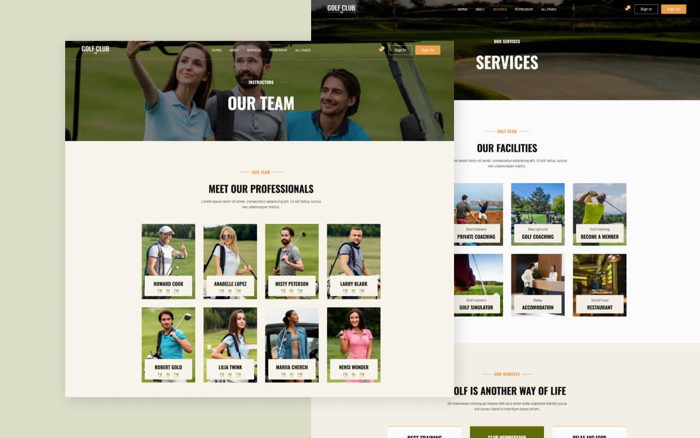 Golf Club 128 - Golf Club Website Template