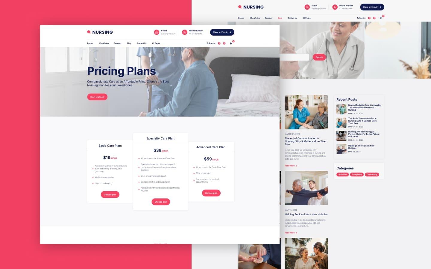 Nursing 128 - Medical Care Website Template