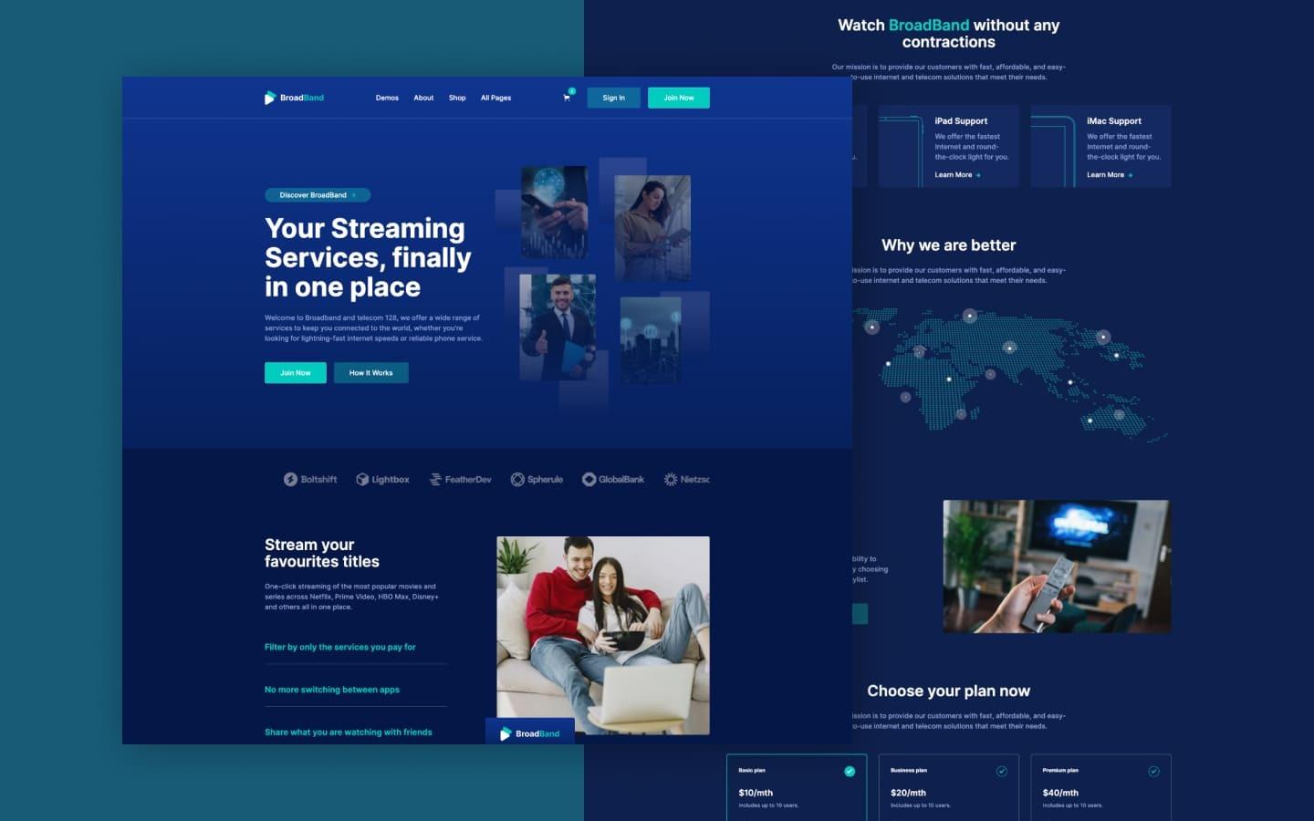 Internet Provider 128 - Broadcast and Telecom Website Template