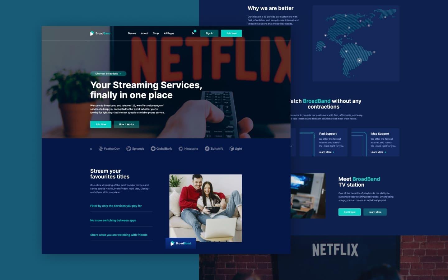Internet Provider 128 - Broadcast and Telecom Website Template