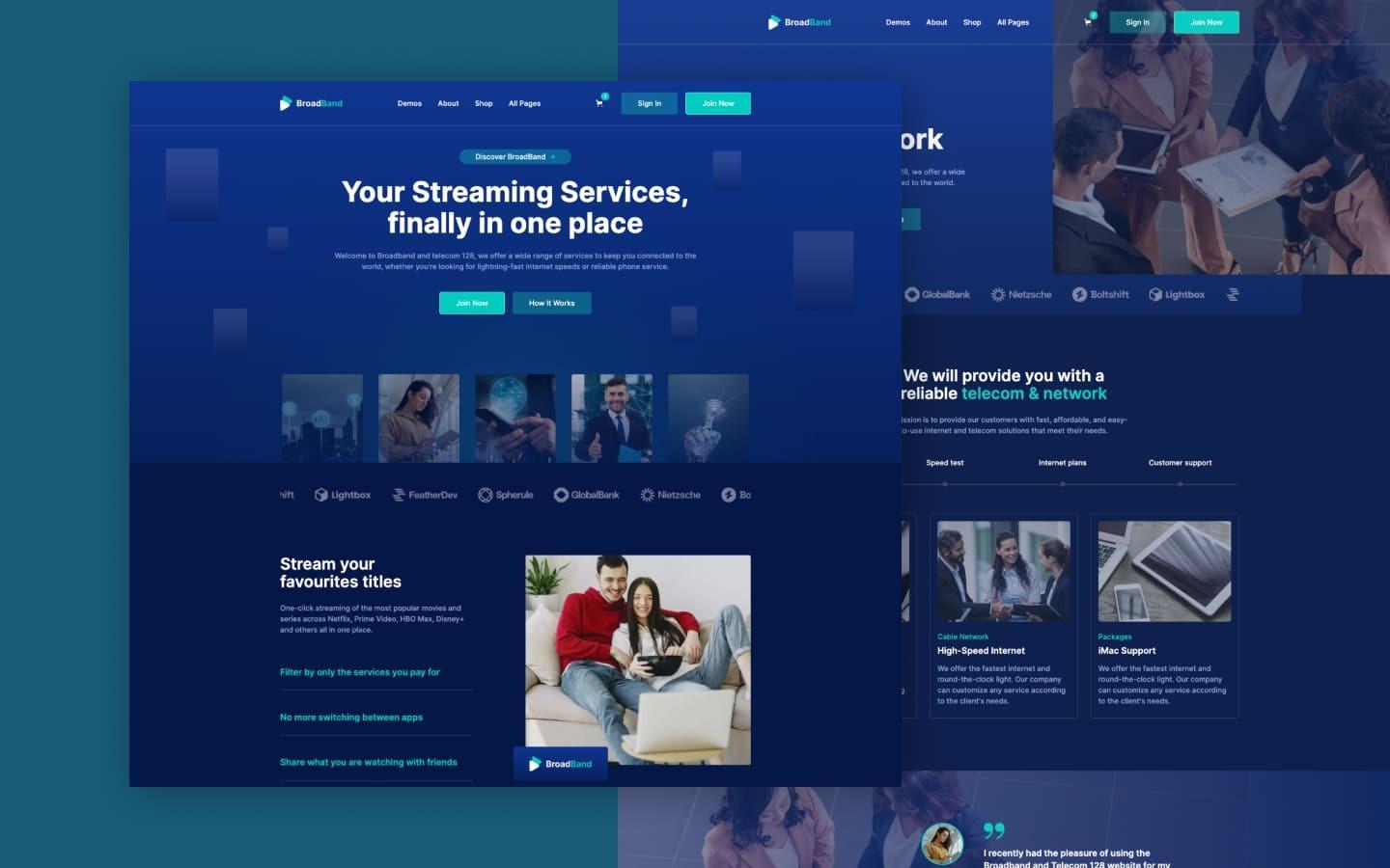 Internet Provider 128 - Broadcast and Telecom Website Template