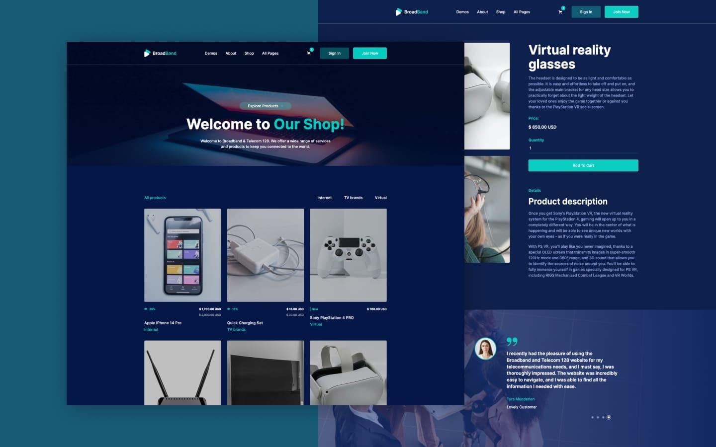 Internet Provider 128 - Broadcast and Telecom Website Template