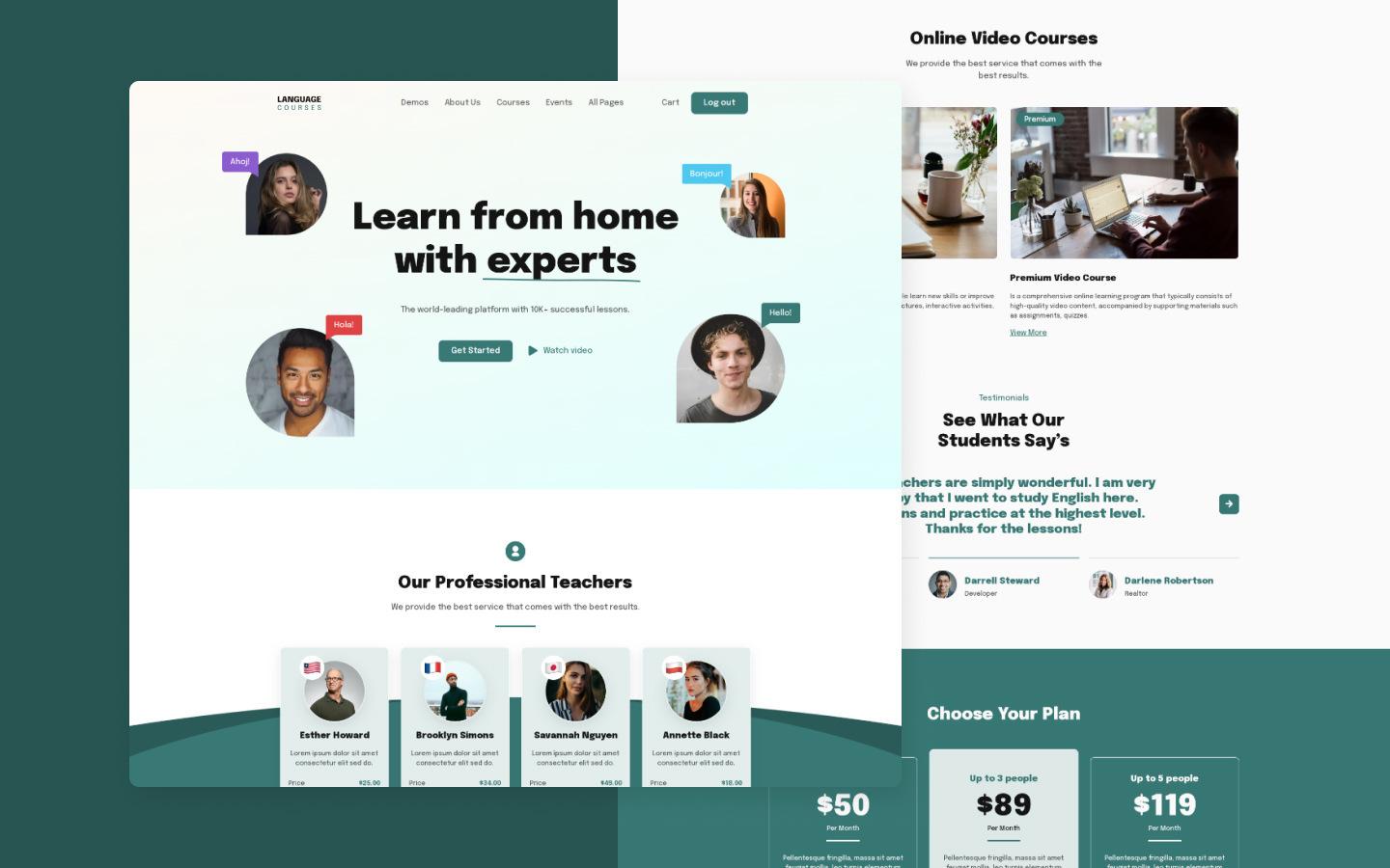 Language Courses 128 - Language School and Education Website Template