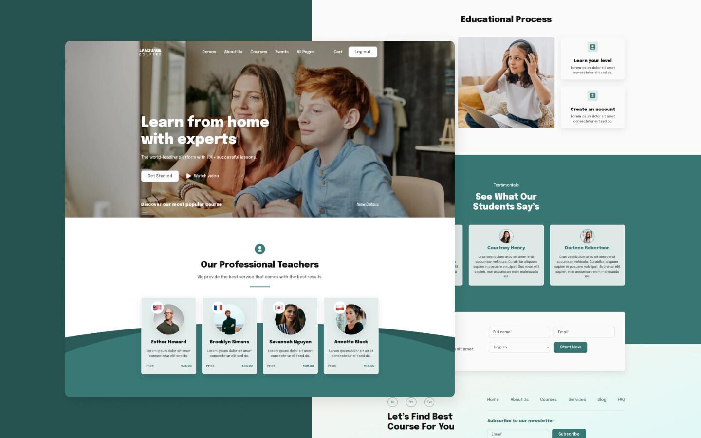 Language Courses 128 - Language School and Education Website Template