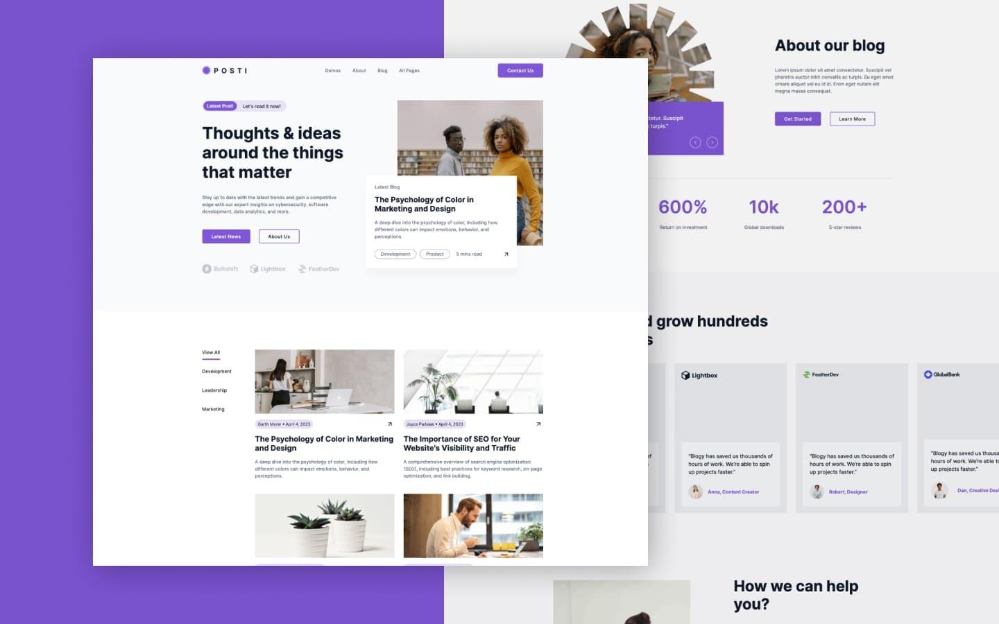 Posti 128 - Writer and Journalist Blog Website Template