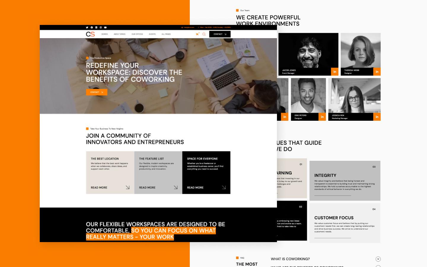 Coworking Space 128 - Coworking Center Website Template