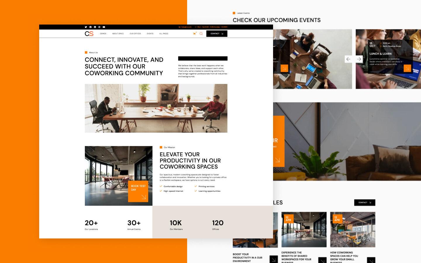 Coworking Space 128 - Coworking Center Website Template