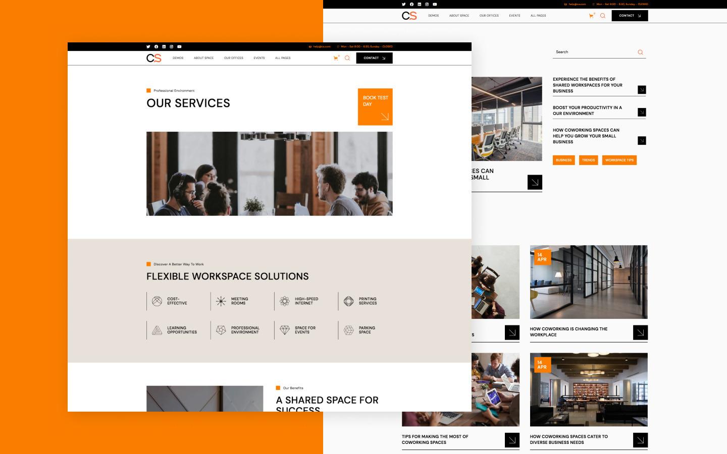 Coworking Space 128 - Coworking Center Website Template