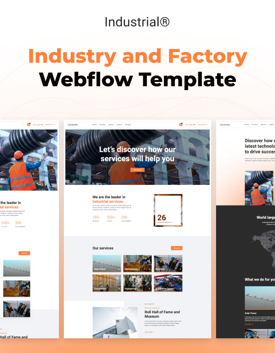 Industrial 128 - Industry and Factory Webflow Template