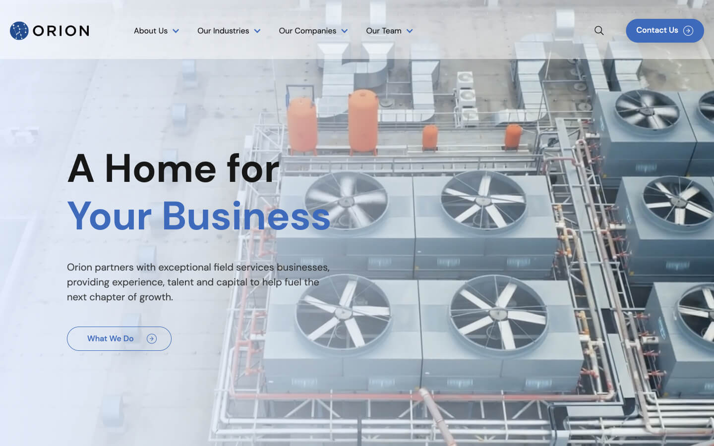 orion webflow site