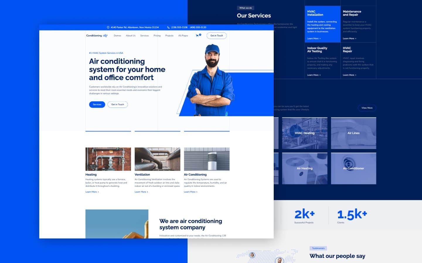 Air Conditioning 128 - Heating and Air Conditioning Webflow Template