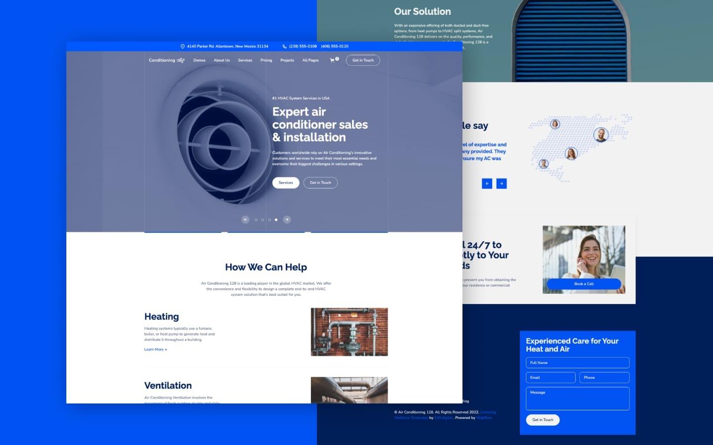 Air Conditioning 128 - Heating and Air Conditioning Webflow Template