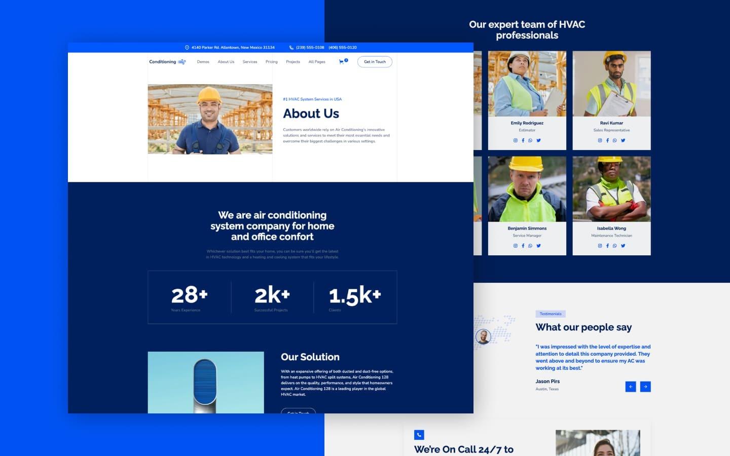 Air Conditioning 128 - Heating and Air Conditioning Webflow Template