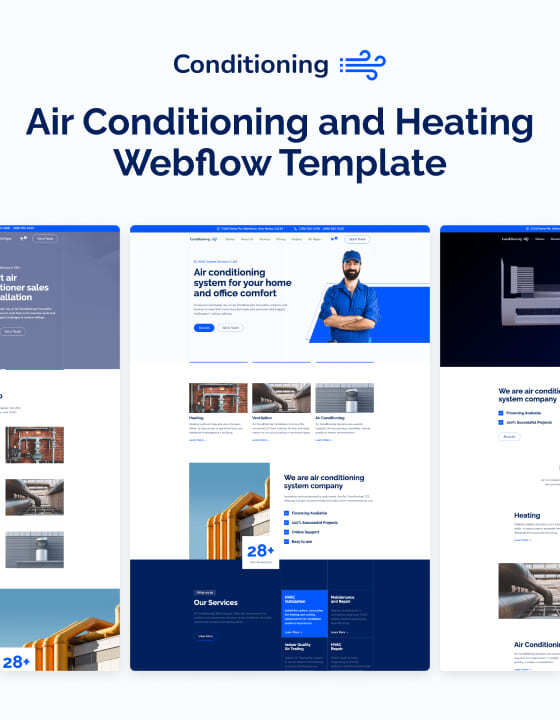 Air Conditioning 128 - Heating and Air Conditioning Webflow Template