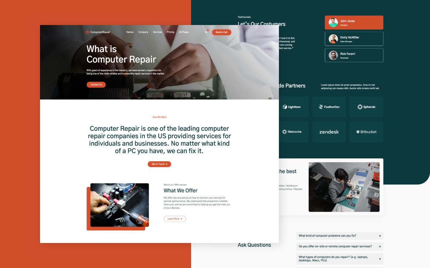 Computer Repair 128 - Electronics and Computer Repair Webflow Template