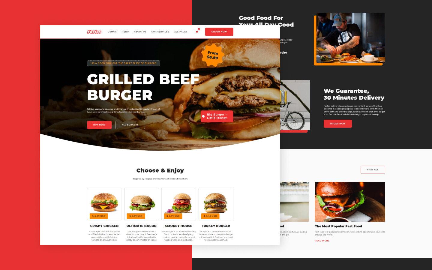 Fastos 128 - Fast Food Website Template
