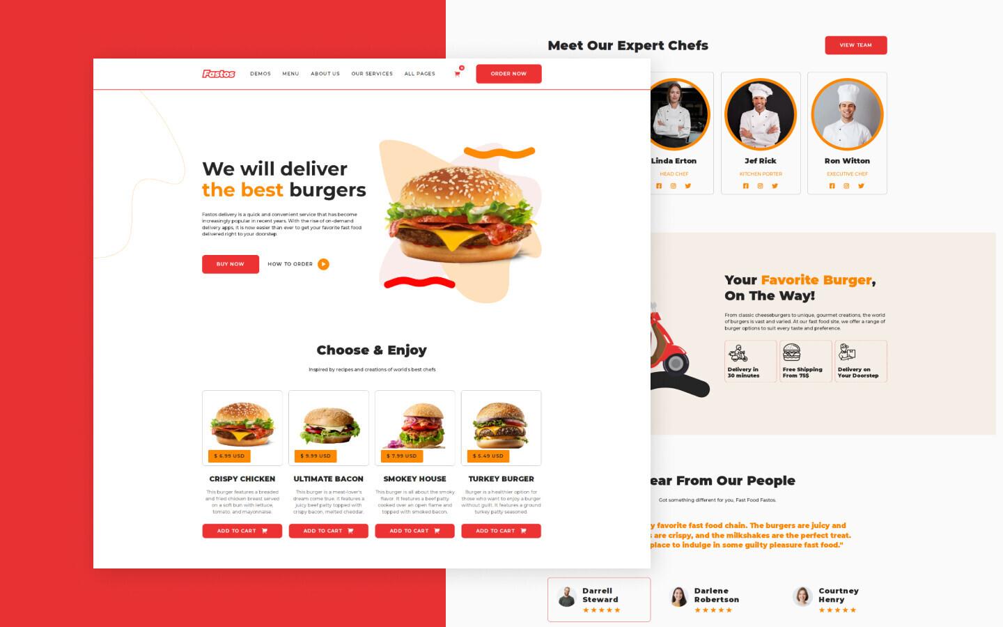 Fastos 128 - Fast Food Website Template