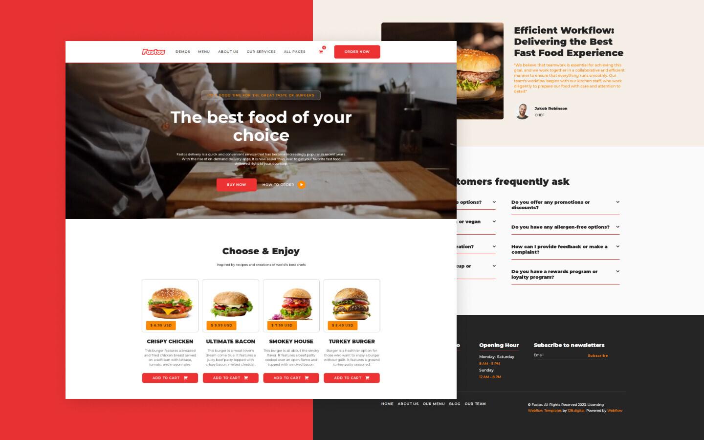 Fastos 128 - Fast Food Website Template