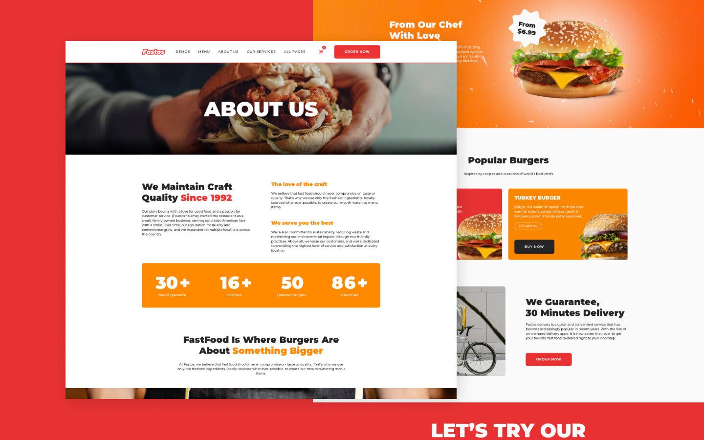 Fastos 128 - Fast Food Website Template