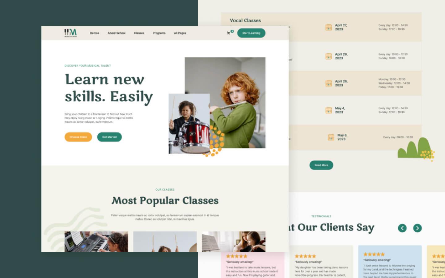 Highs 128 - Music School Website Template