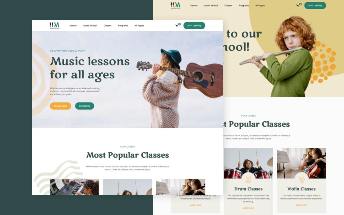 Highs 128 - Music School Website Template