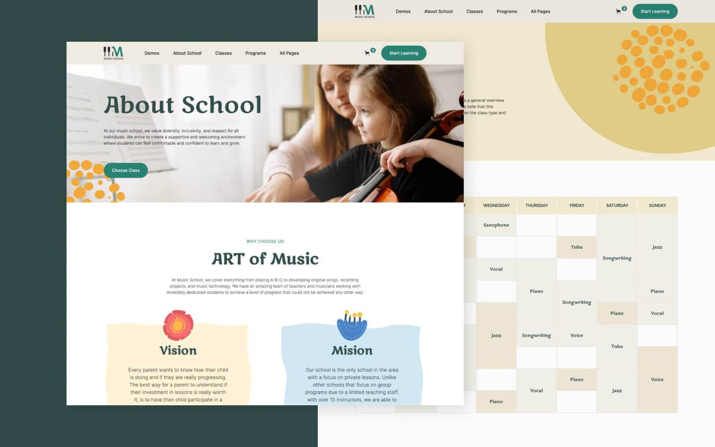 Highs 128 - Music School Website Template
