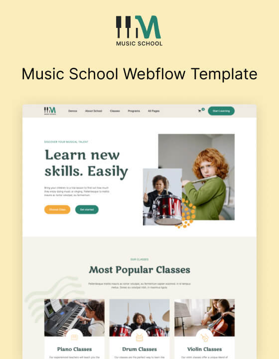 Highs 128 - Music School Website Template