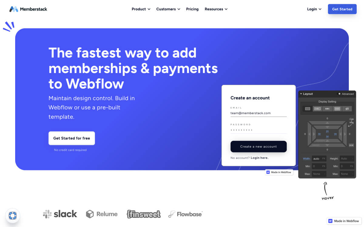 memberstack webflow integration
